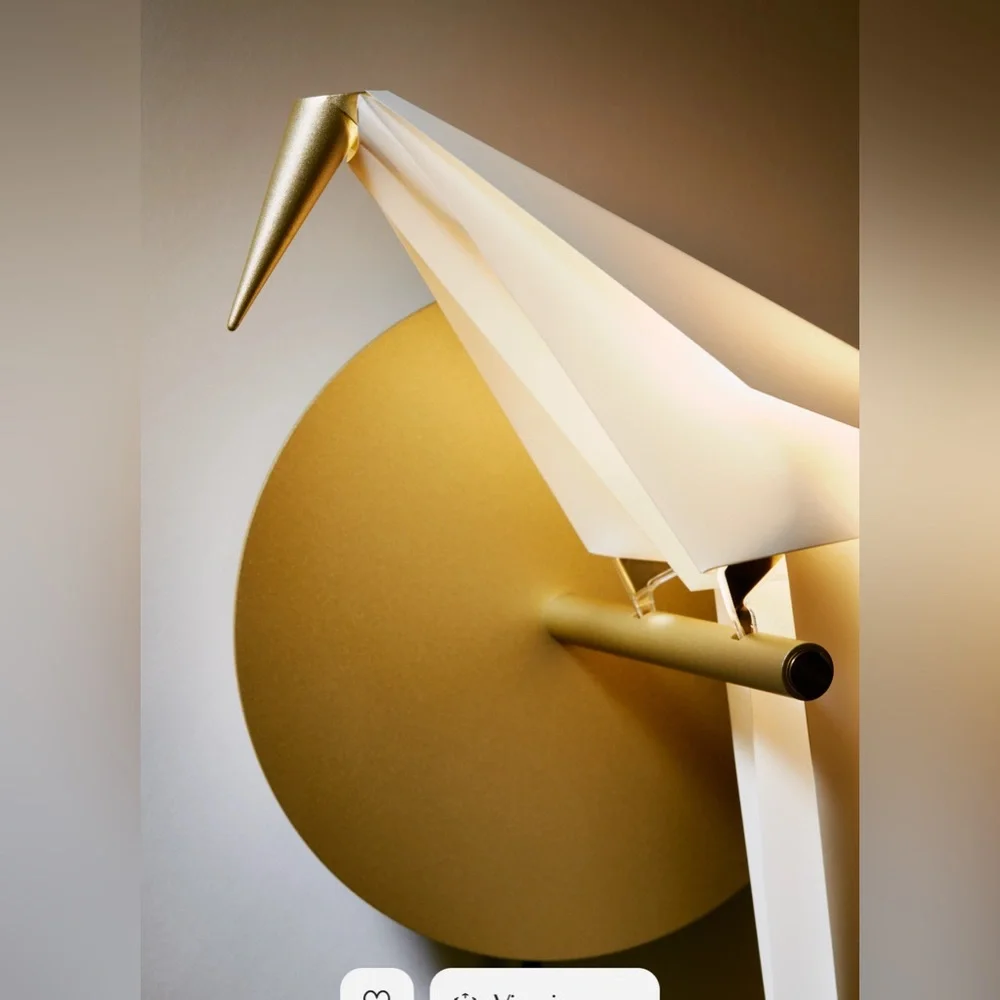 Perch Light Wall (3) steel and aluminium frame with PC & synthetic paper birds.